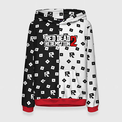 Женская толстовка Red Dead Redemption 2 pattern / 3D-Красный – фото 1