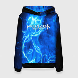 Толстовка-худи женская Horizon zero dawn flower, цвет: 3D-черный