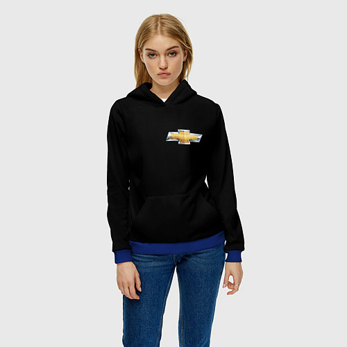 Женская толстовка Chevrolet logo / 3D-Синий – фото 3