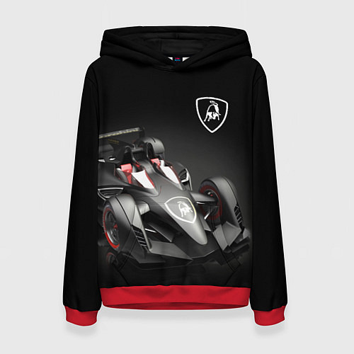 Женская толстовка Lamborghini F1 / 3D-Красный – фото 1