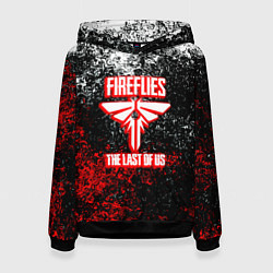 Толстовка-худи женская Цикады последние из нас краски, цвет: 3D-черный