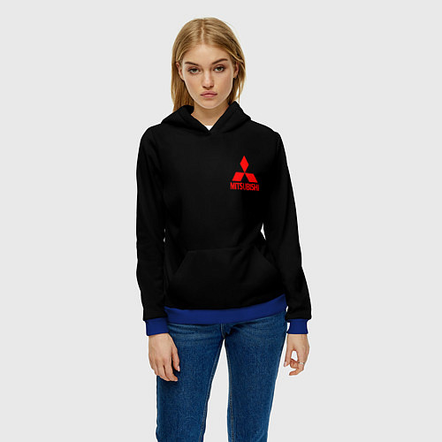 Женская толстовка Mitsubishi logo / 3D-Синий – фото 3