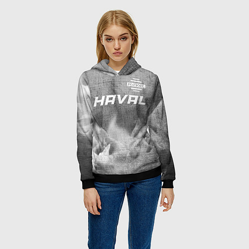 Женская толстовка Haval - grey gradient посередине / 3D-Черный – фото 3