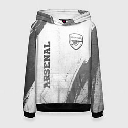 Толстовка-худи женская Arsenal - white gradient вертикально, цвет: 3D-черный