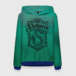 Толстовка-худи женская Факультет Слизерин, цвет: 3D-синий