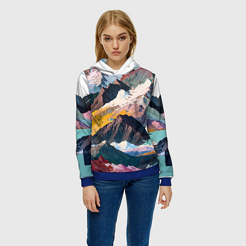 Женская толстовка Искусство гор / 3D-Синий – фото 3