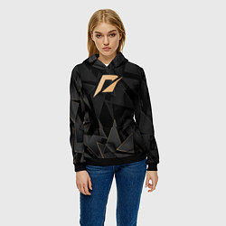 Толстовка-худи женская Need for Speed golden poly, цвет: 3D-черный — фото 2