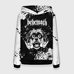 Толстовка-худи женская Behemoth рок пес, цвет: 3D-черный