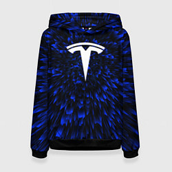 Толстовка-худи женская Tesla blue energy, цвет: 3D-черный