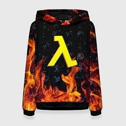 Толстовка-худи женская Half life fere steel, цвет: 3D-черный