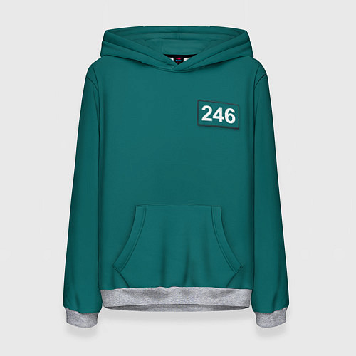 Женская толстовка Игрок 246 - Игра в кальмара / 3D-Меланж – фото 1