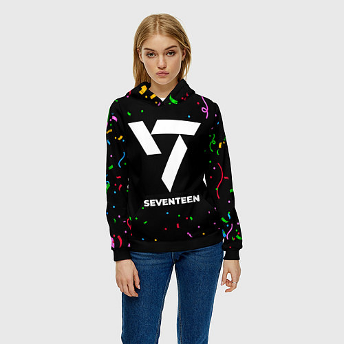 Женская толстовка Seventeen конфети / 3D-Черный – фото 3