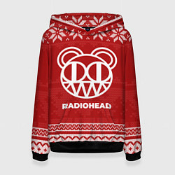 Толстовка-худи женская Новогодний Radiohead, цвет: 3D-черный