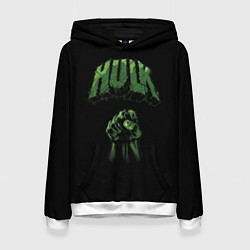 Толстовка-худи женская Hulk punch, цвет: 3D-белый