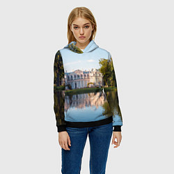 Толстовка-худи женская Китайский дворец в Ораниенбауме, цвет: 3D-черный — фото 2