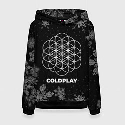 Толстовка-худи женская Снежный Coldplay, цвет: 3D-черный