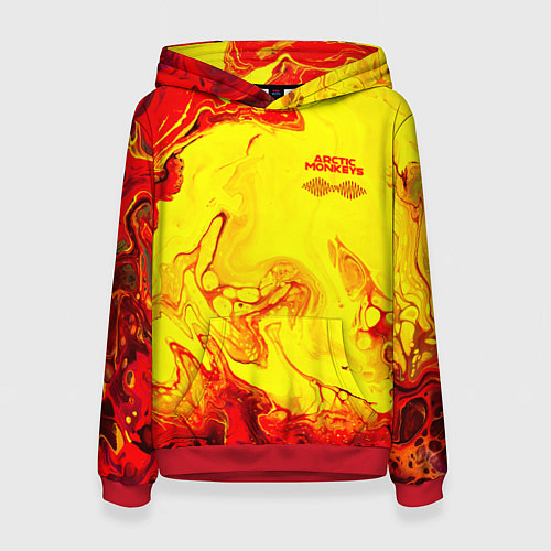 Женская толстовка Arctic Monkeys - ядовитые подтеки / 3D-Красный – фото 1