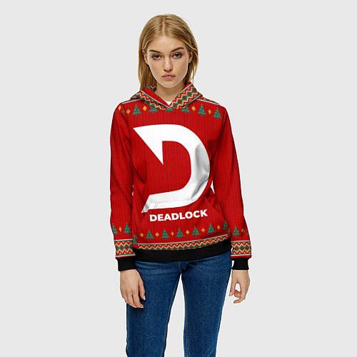 Женская толстовка Deadlock new year / 3D-Черный – фото 3