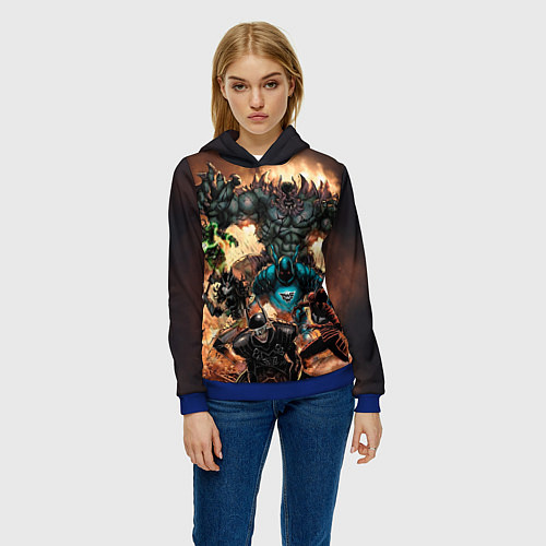 Женская толстовка Бэтмен темные ночи / 3D-Синий – фото 3