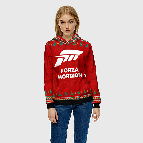 Женская толстовка Forza Horizon new year / 3D-Черный – фото 3