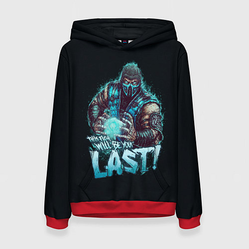 Женская толстовка Sub-zero - Mortal Kombat / 3D-Красный – фото 1