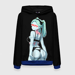 Толстовка-худи женская Rebecca waifu - Cyberpunk, цвет: 3D-синий