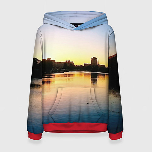 Женская толстовка Шкиперская гавань в Санкт-Петербурге / 3D-Красный – фото 1