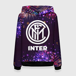 Толстовка-худи женская Праздничный Inter, цвет: 3D-черный