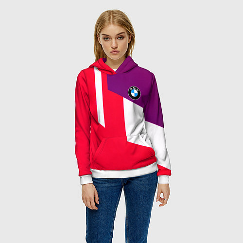 Женская толстовка BMW geometry sport / 3D-Белый – фото 3
