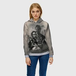 Толстовка-худи женская Персонажи Извне, цвет: 3D-меланж — фото 2