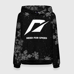 Толстовка-худи женская Снежный Need for Speed, цвет: 3D-черный
