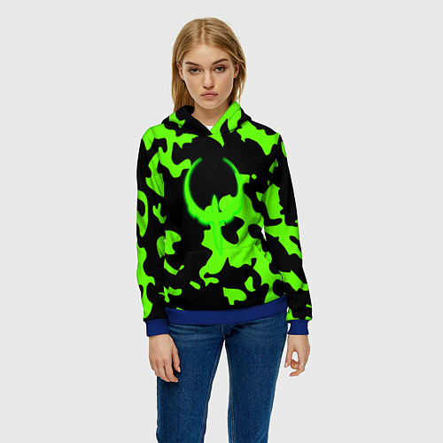 Женская толстовка Quake camo / 3D-Синий – фото 3