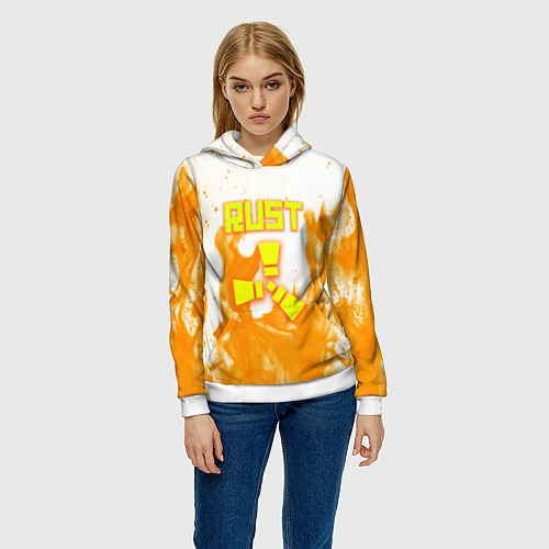 Женская толстовка Rust flame / 3D-Белый – фото 3