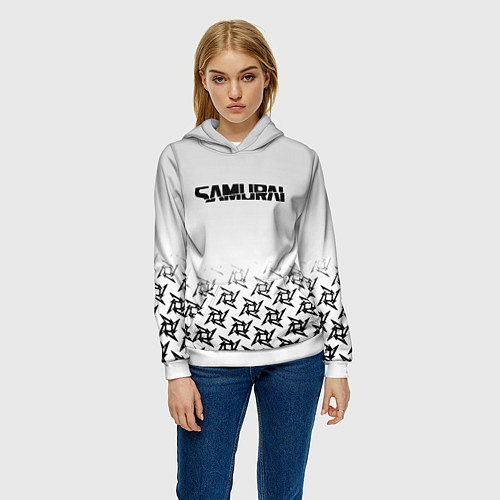 Женская толстовка Samurai logo japan / 3D-Белый – фото 3