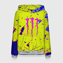 Толстовка-худи женская Monster energy краски, цвет: 3D-меланж