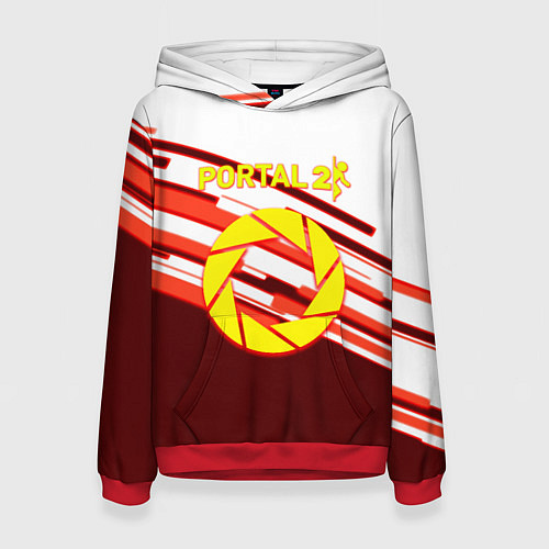 Женская толстовка Portal geometry game / 3D-Красный – фото 1