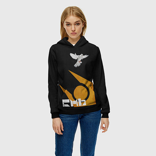 Женская толстовка Город 17 - граффити / 3D-Черный – фото 3