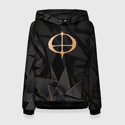 Толстовка-худи женская Ozzy Osbourne golden poly, цвет: 3D-черный