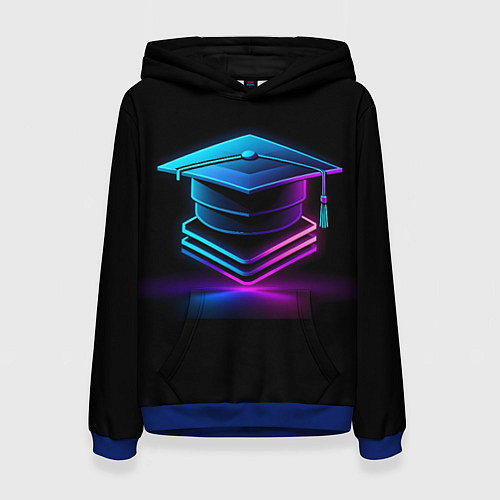 Женская толстовка Неоновая шапочка магистра / 3D-Синий – фото 1