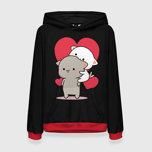 Женская толстовка Любовь милых котиков / 3D-Красный – фото 1