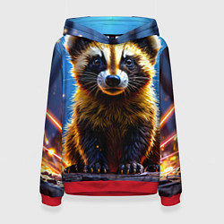 Толстовка-худи женская Росомаха в искрах, цвет: 3D-красный