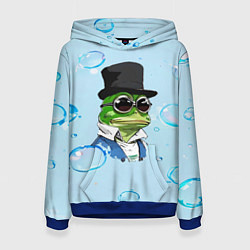 Толстовка-худи женская Pepe в шляпе, цвет: 3D-синий