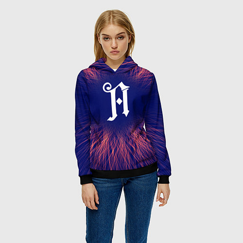 Женская толстовка Architects red energy / 3D-Черный – фото 3