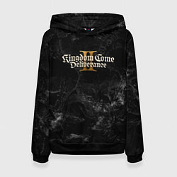 Толстовка-худи женская Kingdom Come Deliverance 2 dark logo, цвет: 3D-черный