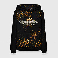 Толстовка-худи женская Kingdom Come Deliverance 2 золотые блестки, цвет: 3D-черный