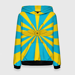 Толстовка-худи женская Воздушно-космические силы, цвет: 3D-черный