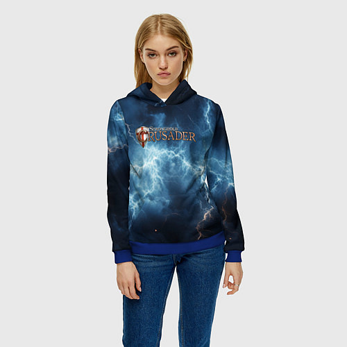 Женская толстовка Stronghold сrusader сила молний / 3D-Синий – фото 3