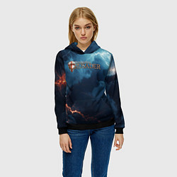 Толстовка-худи женская Stronghold сrusader крестоносец бури, цвет: 3D-черный — фото 2
