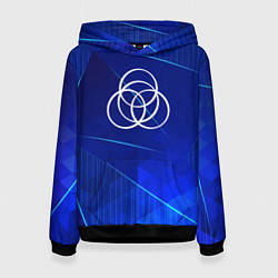Толстовка-худи женская Elden Ring blue poly, цвет: 3D-черный