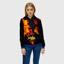 Толстовка-худи женская Indiana Jones and the Great Circle, цвет: 3D-синий — фото 2